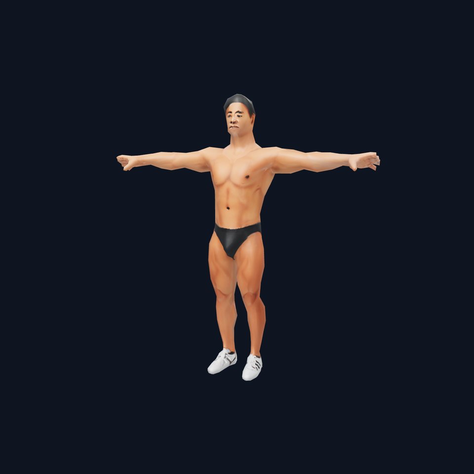 Muscular Male Anatomy Model Pack with Swimsuit